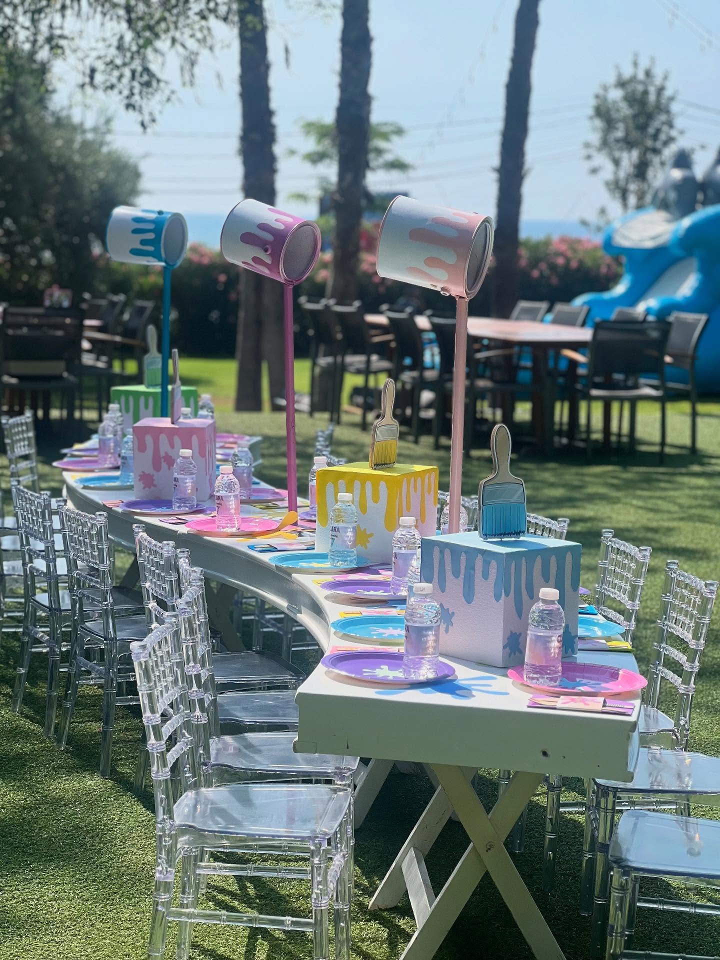 Kids birthday party art theme
